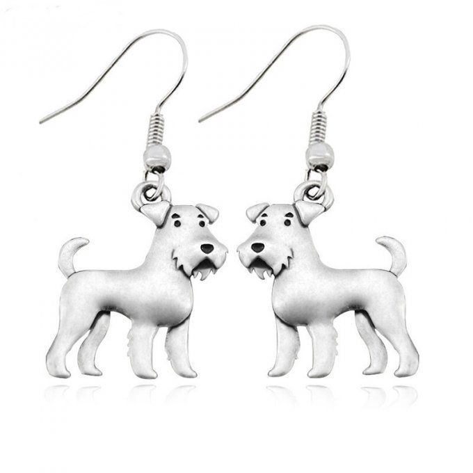 Paire de boucles d'oreilles Fox Terrier 